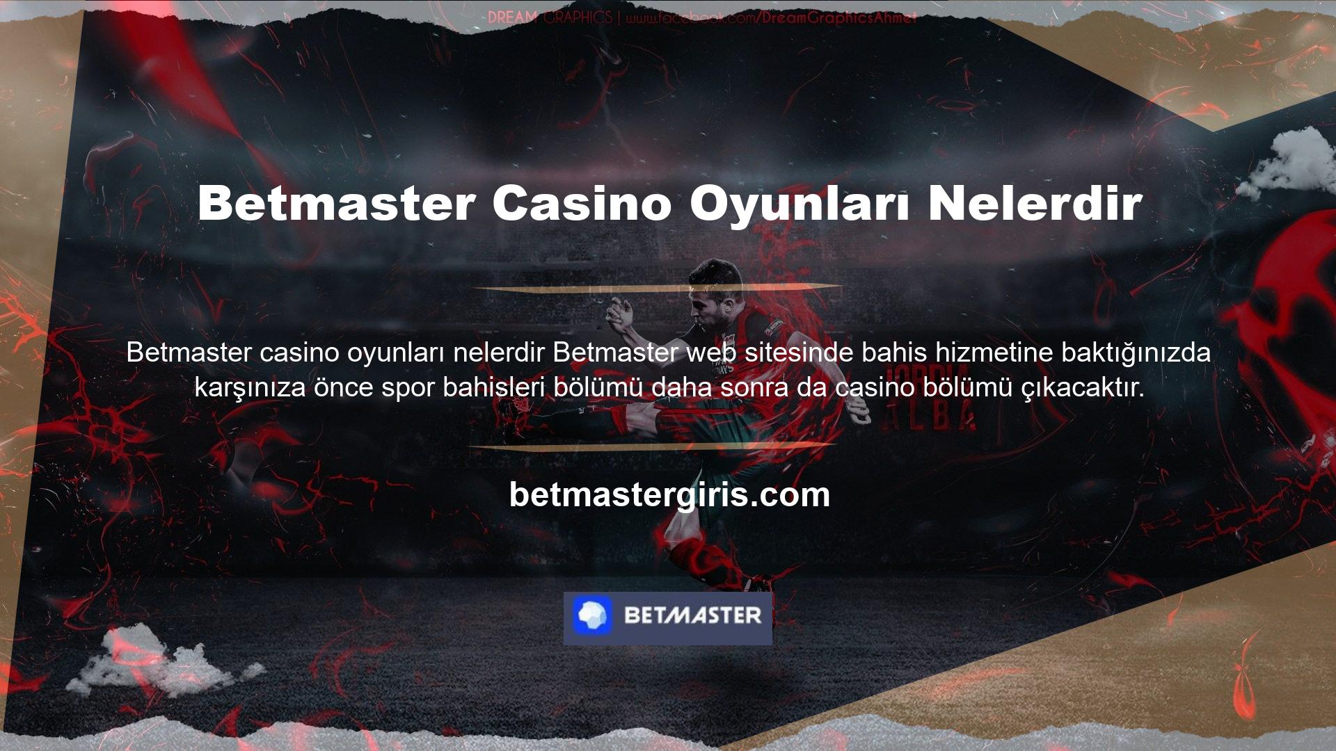 Betmaster casino oyunları nelerdir bu sitede birçok casino oyunu bulunmaktadır